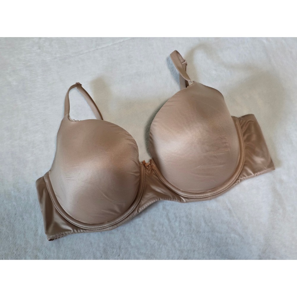 Victoria's Secret Body by Victoria Lined Demi Bra Tan Nude 38DD Underwire Lace